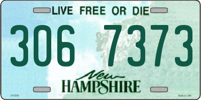 NH license plate 3067373