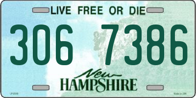 NH license plate 3067386