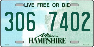 NH license plate 3067402