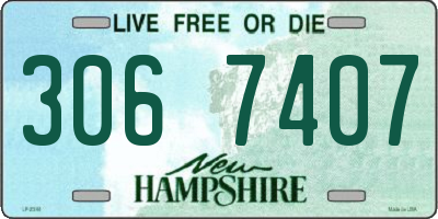 NH license plate 3067407
