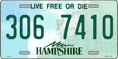 NH license plate 3067410