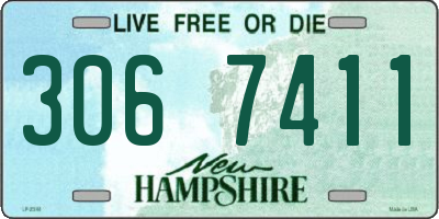 NH license plate 3067411