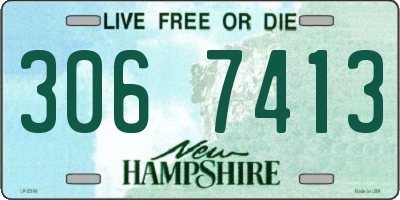 NH license plate 3067413