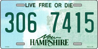 NH license plate 3067415