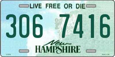 NH license plate 3067416
