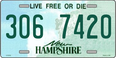 NH license plate 3067420
