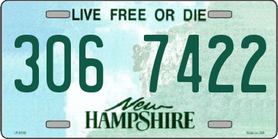 NH license plate 3067422