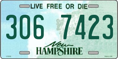 NH license plate 3067423