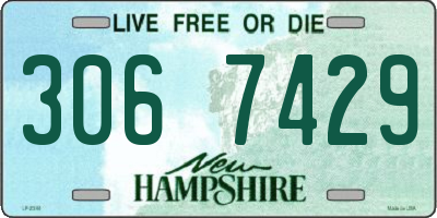 NH license plate 3067429