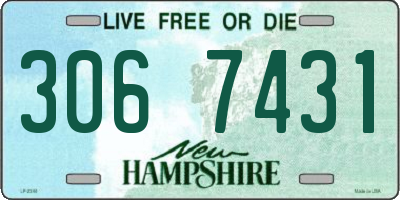 NH license plate 3067431