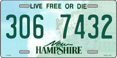 NH license plate 3067432