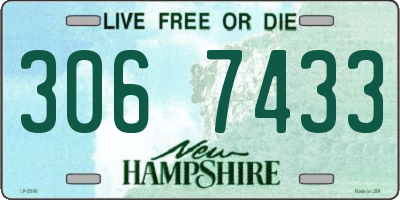 NH license plate 3067433