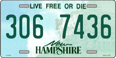 NH license plate 3067436