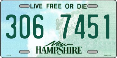 NH license plate 3067451