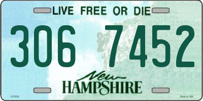 NH license plate 3067452
