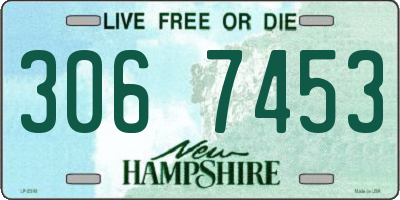 NH license plate 3067453