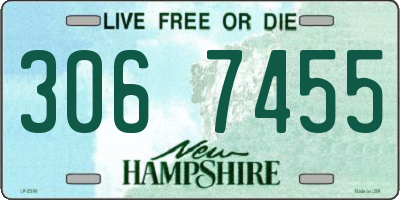 NH license plate 3067455