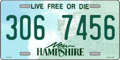 NH license plate 3067456