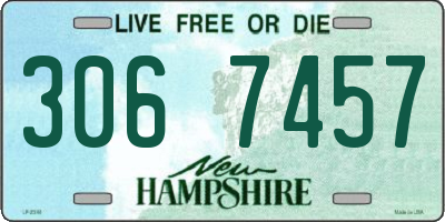 NH license plate 3067457