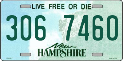 NH license plate 3067460