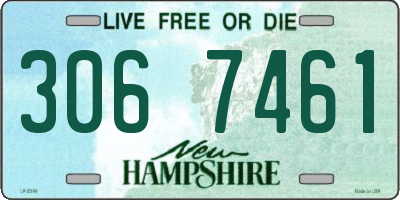 NH license plate 3067461