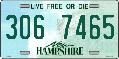 NH license plate 3067465