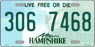 NH license plate 3067468