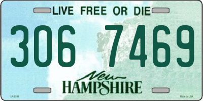 NH license plate 3067469