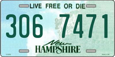 NH license plate 3067471