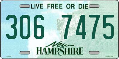 NH license plate 3067475