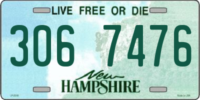 NH license plate 3067476