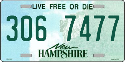 NH license plate 3067477