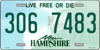 NH license plate 3067483