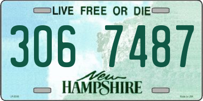 NH license plate 3067487
