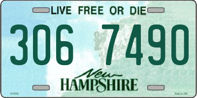 NH license plate 3067490
