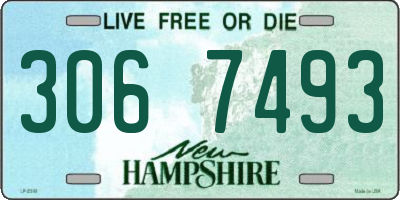 NH license plate 3067493
