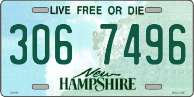 NH license plate 3067496