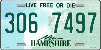 NH license plate 3067497