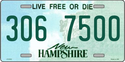 NH license plate 3067500