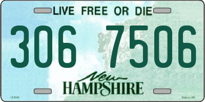 NH license plate 3067506