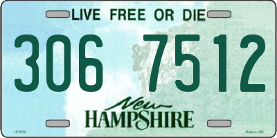 NH license plate 3067512