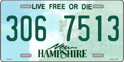 NH license plate 3067513