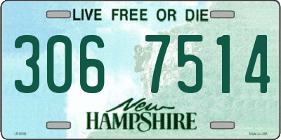 NH license plate 3067514
