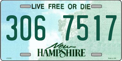 NH license plate 3067517