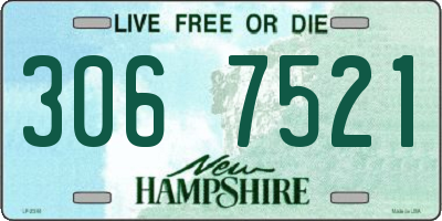 NH license plate 3067521