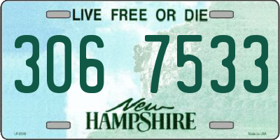 NH license plate 3067533