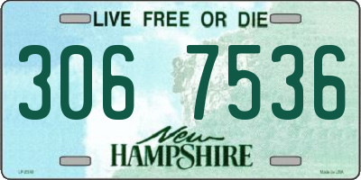 NH license plate 3067536