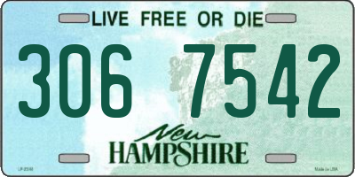 NH license plate 3067542