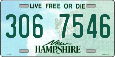 NH license plate 3067546