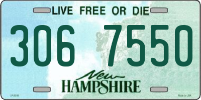 NH license plate 3067550